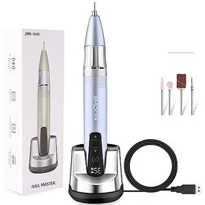 Elektrische nagelboor, 35000 RPM nagelboormachine, draagbare elektrische nagelschuurmachine, professionele manicure, draagbare elektrische nagelvijl for acrylnagels Gemakkelijk te gebruiken, voor acry