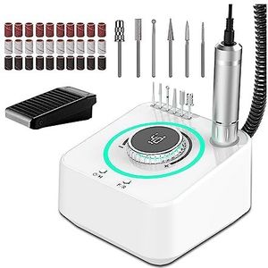 Elektrische nagelboor, Elektrische nagelboormachine, 40000 RPM professionele Efile nagelboorkit, elektrische nagelvijl for acrylnagels Gelnagels Gemakkelijk te gebruiken, voor acryl- en gellak (Color
