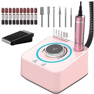 Elektrische nagelboor, Elektrische nagelboormachine, 40000 RPM professionele Efile nagelboorkit, elektrische nagelvijl for acrylnagels Gelnagels Gemakkelijk te gebruiken, voor acryl- en gellak (Color
