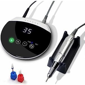 Elektrische nagelboor, Elektrische Nagelboormachine, Professionele Draagbare Nagelboormachine Met Touchscreen, 35000 RPM Elektrische Nagelvijl For Acrylnagels Gelnagels Gemakkelijk te gebruiken, voor