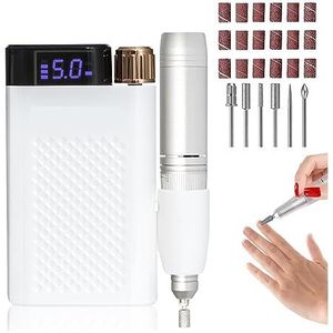 Elektrische nagelboor, Nagel Boren for Acryl Nagel Professionele 50000 Rpm Elektrische Nagelvijl Machine for Thuis En Salon Oplaadbare Efile for gel Nail Gemakkelijk te gebruiken, voor acryl- en gella