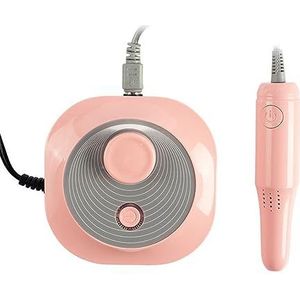 Elektrische nagelboor, Professionele manicuremachine Elektrische nagelboor Nagelfrees Polijstmachine Manicure Router Nieuw modeontwerp Gemakkelijk te gebruiken, voor acryl- en gellak (Color : Pink,