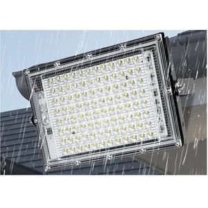 LED-schijnwerpers buiten, LED-reflectorschijnwerper IP65 Waterdichte spotlight Buitentuinverlichting Projectoren Wandlamp LED-buitenstraatverlichting voor garage, tuin, gazon, tuin (Color : Cool-Whit