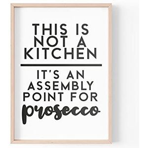 Grappig citaat afdrukken | Home Prints | Dit is geen keukenmontagepunt Prosecco | Wall Art Esthetisch | A4 A3 A5 * FRAME NIET INBEGREPEN* - PBH71