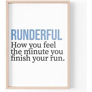 Grappige quote print | Home Prints | Runderful How You Feel The Minute You Finish Your Run | Oefening | A4 A3 A5 | *FRAME NIET INBEGREPEN* - A5 - PBH31