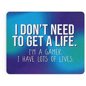 MM142 Grappige muismat, bureauaccessoires voor computerbeheerders collega's, I'm A Gamer I Have Lives, bananencadeau