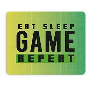 MM145 Grappige muismat, muismat voor op kantoor, bureauaccessoires voor computerbeheerders, collega's, Eat Sleep Game Repeat, Gaming Banter