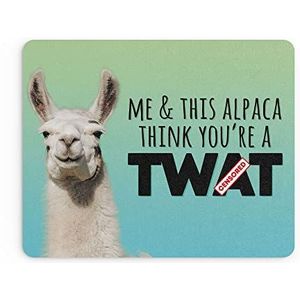 Grappige muismat | Muismat voor kantoorwerk bureauaccessoires computers beheerder collega collega | Ik en deze alpaca | Banter grap | MM155