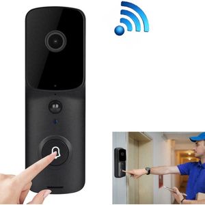 Intelligente WiFi 2.4G deurbel Visuele afstandsbediening Home Monitoring Deurbel Video Voice Intercom (zwart)