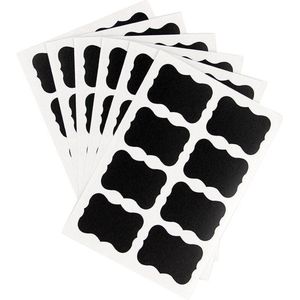 40  Stuks /Set 5X3.5 Cm - Uitwisbare Schoolbord Sticker -  Krijtbord Sticker - Craft Keuken Potten Organizer - Labels Schoolbord - Zwart