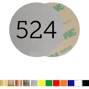 CombiCraft Nummerplaatjes Acrylaat 25mm Rond 1 t/m 50 - met tape - Geel