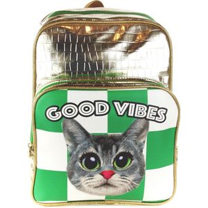 Kunstboer Rugzak Good Vibes poes - kat