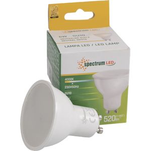 Spectrum - Voordeelpak 10 stuks LED spots - GU10 fitting - 6W vervangt 45W - 4000K helder wit licht
