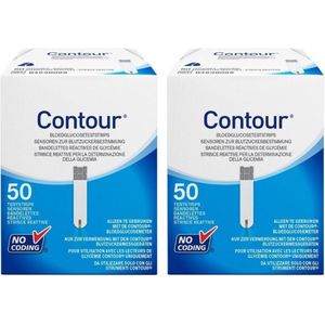 Bayer - Contour Teststrips - 2x50 Stuks - Bloedglucose Teststrips