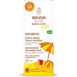 2x Weleda Edelweiss Zonnecrème Gevoelige Huid SPF50 50 ml