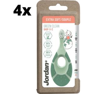4 x Jordan Tandenborstel Green Clean Step 1 Baby (0-2 jaar)