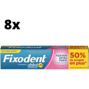 Fixodent Kleefpasta Original - 8 x 70,5 gram - Voordeelpakket