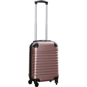 Royalty Rolls handbagage koffer met wielen 27 liter - lichtgewicht - cijferslot - rose goud