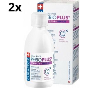 Curaprox Perio Plus Forte CHX 0.20 Mondspoeling - 2 x 200 ml - Voordeelverpakking