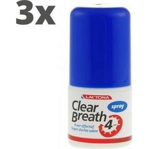 Lactona Clear Breath Mondspray - 3 x 25 ml - Voordeelverpakking