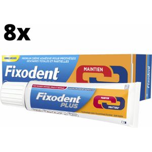 Fixodent Plus Dual Power Premium Kleefpasta - 8 x 40 gram - Verbeterde formule 2022