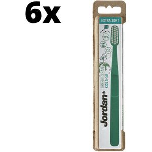 6x Jordan Tandenborstel Green Clean Kids Extra Soft - Voordeelverpakking