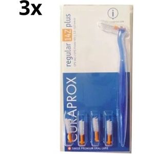 3x Curaprox ragers met houder CPS 14z regular plus - Voordeelverpakking