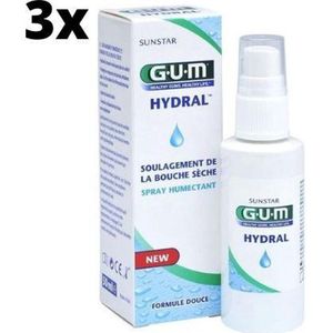 GUM Hydral Droge Mond Spray - 3 x 50 ml - Voordeelverpakking