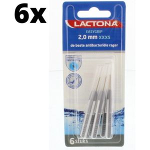 Lactona Ragers EasyGrip Recht XXXS 2mm Grijs - 6 x 6 stuks - Voordeelverpakking