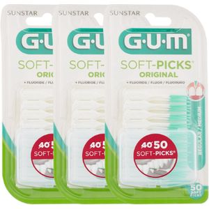 GUM Soft-Picks Regular - 3 x 50 stuks - Voordeelverpakking