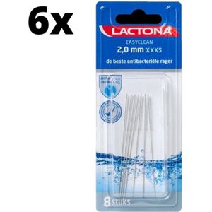 Lactona Ragers EasyClean XXXS 2.0mm Zilver - 6 x 8 stuks - Voordeelverpakking