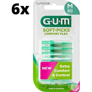 GUM Soft-Picks Comfort Flex Medium - 6 x 80 stuks - Voordeelverpakking