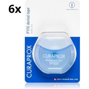 Curaprox DF 820 PTFE Dental Tape - 6 x 35 meter - Voordeelverpakking