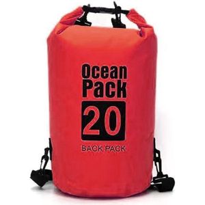 Waterdichte Tas - Dry bag - 20L - Rood - Ocean Pack - Dry Sack - Survival Outdoor Rugzak - Drybags - Boottas - Zeiltas