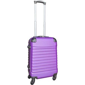 Handbagage koffer met wielen 39 liter - lichtgewicht - cijferslot - paars