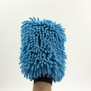Microvezel Washandschoen - Autospons - Auto en motor wassen - Detaillering - Zachte Spons - Schoonmaakspons - Blauw/Grijs