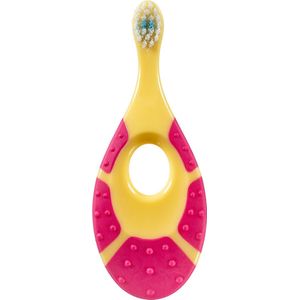 Jordan Tandenborstel baby STEP 1 (0-2 JAAR) Geel/Roze/Mintgroen 3 stuks