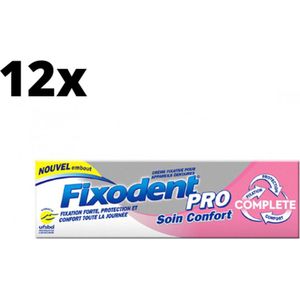 Fixodent Pro Complete Zorg & Comfort Kleefpasta - 12 x 47 gram - Voordeelverpakking