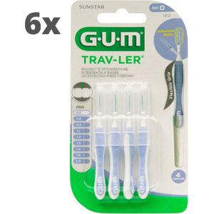 GUM Travler ragers Lila 0.6mm - 6 x 4 stuks - Voordeelverpakking