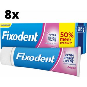 Fixodent Kleefpasta Original - 8 x 70,5 gram - Verbeterde formule 2022