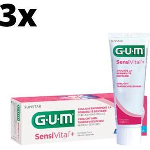 GUM SensiVital+ Tandpasta - 3 x 75 ml - Voordeelverpakking