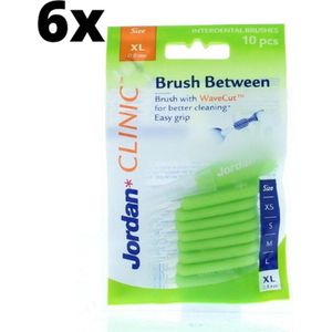 6x Jordan Clinic Brush Between - maat XL (0,8 mm) - Voordeelverpakking