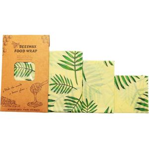 Bijenwas wraps - Beeswax food wrap - Beewax - Bee wrap - Bijenwasdoek - Zero Waste - 3 stuks; klein, middel, groot - Herbruikbaar - Duurzaam Cadeau - Boterhamzakje - Bijenwas Doek