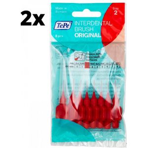 TePe Ragers Rood 0,5mm - 2 x 8 stuks - Voordeelverpakking