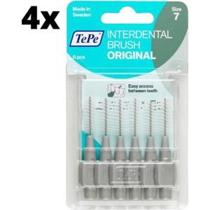 TePe Ragers Grijs 1,3mm - 4 x 6 stuks - Voordeelverpakking