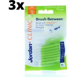 3x Jordan Clinic Brush Between - maat XL (0,8 mm) - Voordeelverpakking