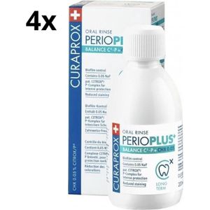 Curaprox Perio Plus Balance CHX 0.05 Mondspoeling - 4 x 200 ml - Voordeelverpakking