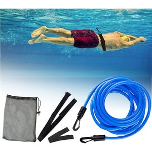 Weerstandsband Zwemmen - Training - 6mm* 10mm*4m - Bungee koord - Conditie - Wedstrijd - Zwem training