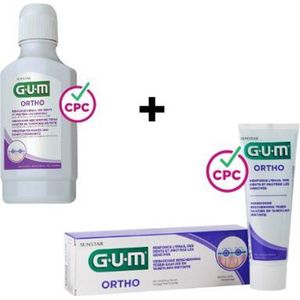 GUM Ortho Voordeelpakket - Tandpasta + Mondspoelmiddel