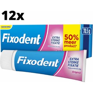 Fixodent Kleefpasta Original - 12 x 70,5 gram - Verbeterde formule 2022
